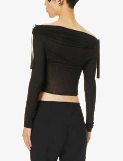 Dion Lee Hosiery Corseted Stretch-woven Top -Whistles Store R04181835 BLACK ALT03