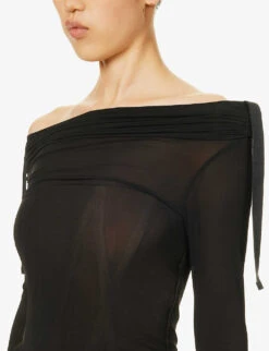 Dion Lee Hosiery Corseted Stretch-woven Top -Whistles Store R04181835 BLACK ALT04