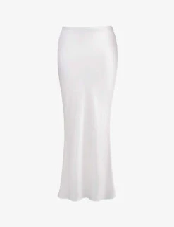 Sydel Bias-cut Stretch-satin Maxi Skirt
