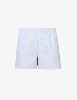 Shay Striped Cotton Shorts