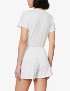 Casey Drawstring-waist Organic-cotton Shorts 10 Casey Drawstring-waist Organic-cotton Shorts -Whistles Store R04183736 WHITE ALT03