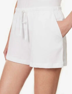 Casey Drawstring-waist Organic-cotton Shorts 11 Casey Drawstring-waist Organic-cotton Shorts -Whistles Store R04183736 WHITE ALT04
