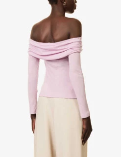 Titanic Knot-detail Wool Top -Whistles Store R04183794 LAVENDER ALT03