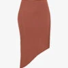 Vero Asymmetric-hem Stretch-woven Midi Skirt 1 Vero Asymmetric-hem Stretch-woven Midi Skirt -Whistles Store R04185506 COCOA M