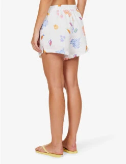 Seafolly Under The Sea Printed Linen Shorts -Whistles Store R04185690 WHITE ALT03