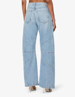 Frederic Drawstring-cuff Wide-leg High-rise Jeans -Whistles Store R04185906 DAPHNE ALT03