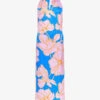 Floral-print Cut-out Woven Midi Dress -Whistles Store R04185919 BLUE M