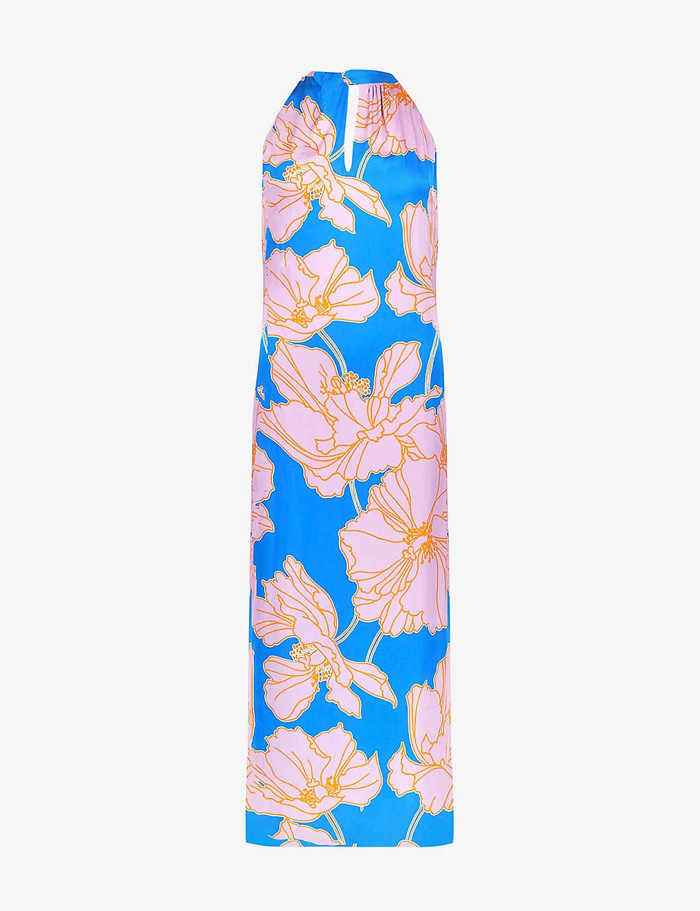 Floral-print Cut-out Woven Midi Dress 3 Floral-print Cut-out Woven Midi Dress