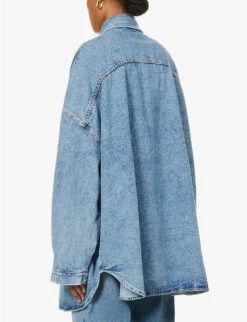Dallas Oversized Denim Shirt -Whistles Store R04186444 WORNWASH ALT03