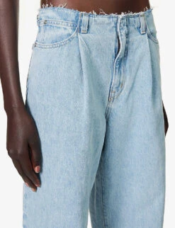 Kennedy Raw-waistband Wide-leg Mid-rise Jeans 12 Kennedy Raw-waistband Wide-leg Mid-rise Jeans -Whistles Store R04186800 POWDERBLUE ALT04