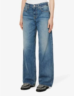 Mica Wide-leg Mid-rise Jeans -Whistles Store R04186803 RUSHINGRIVER ALT02