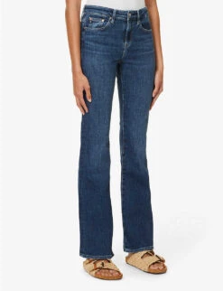 Sophie Flared-leg Mid-rise Cotton-blend Jeans 11 Sophie Flared-leg Mid-rise Cotton-blend Jeans -Whistles Store R04186804 GREENSTONESEVEN ALT02