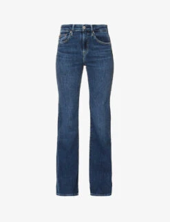 Sophie Flared-leg Mid-rise Cotton-blend Jeans