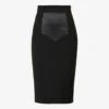 Dolce & Gabbana Contrast-panel High-waist Slim-fit Stretch-woven Midi Skirt 1 Dolce & Gabbana Contrast-panel High-waist Slim-fit Stretch-woven Midi Skirt -Whistles Store R04188990 NERO M
