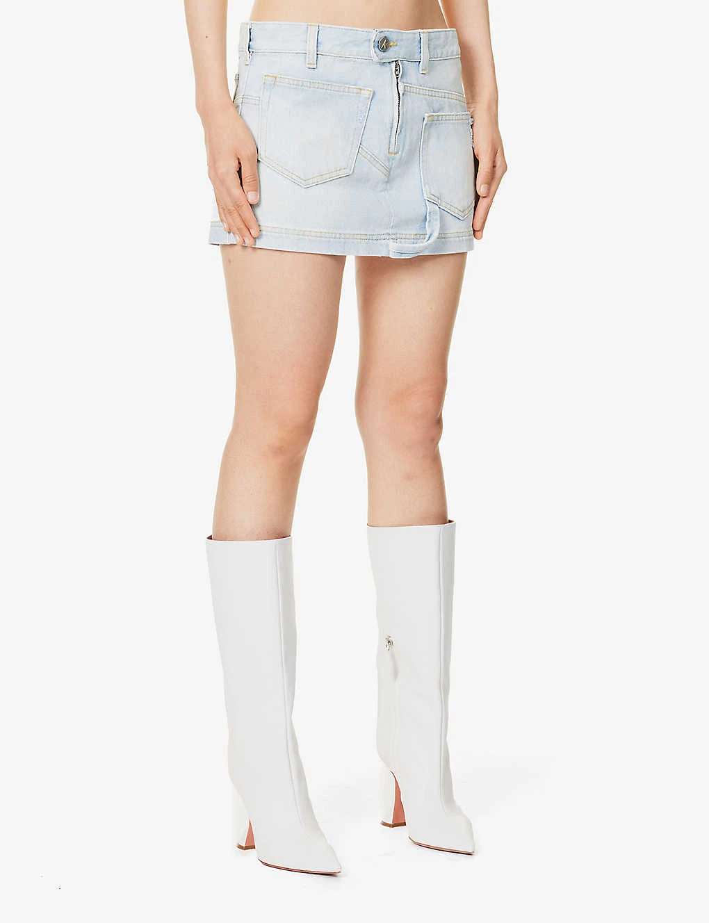 Abra Logo-embroidered Denim Mini Skirt 5 Abra Logo-embroidered Denim Mini Skirt - Image 3
