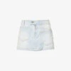 Abra Logo-embroidered Denim Mini Skirt -Whistles Store R04189005 SKYBLUE M
