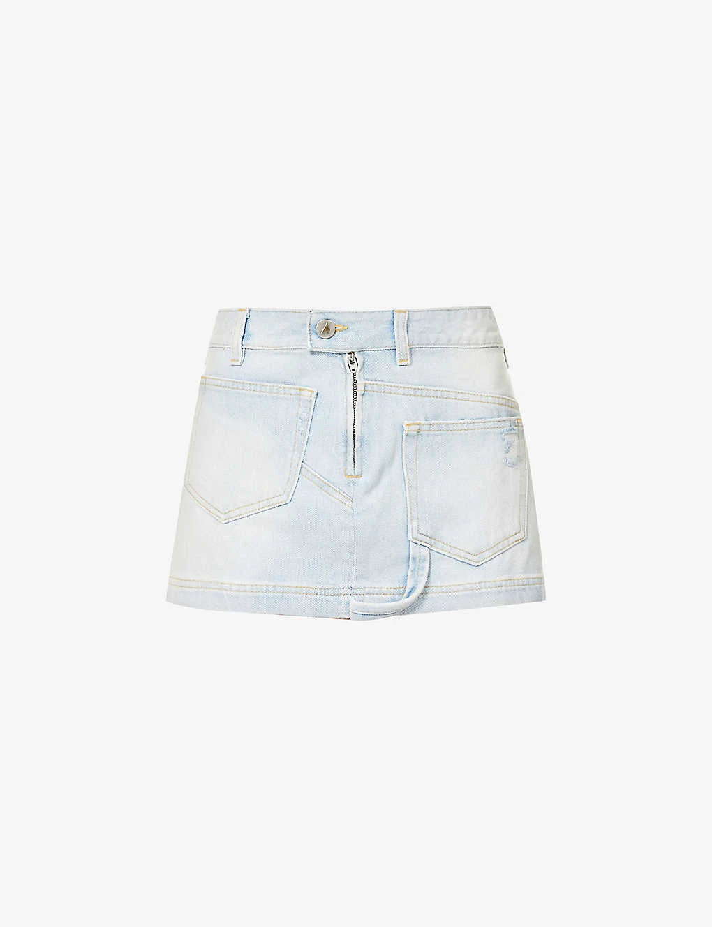 Abra Logo-embroidered Denim Mini Skirt 3 Abra Logo-embroidered Denim Mini Skirt