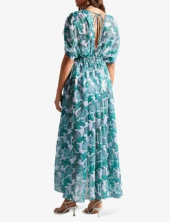 Ted Baker Luisah Floral-print Woven Maxi Cover-up -Whistles Store R04189318 WHITE ALT03