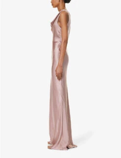 Sleeveless Cowl-neck Woven Maxi Dress -Whistles Store R04189838 ROSE ALT02