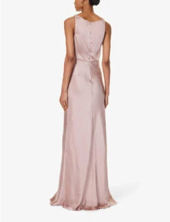 Sleeveless Cowl-neck Woven Maxi Dress -Whistles Store R04189838 ROSE ALT03