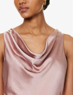 Sleeveless Cowl-neck Woven Maxi Dress -Whistles Store R04189838 ROSE ALT04