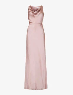 Sleeveless Cowl-neck Woven Maxi Dress