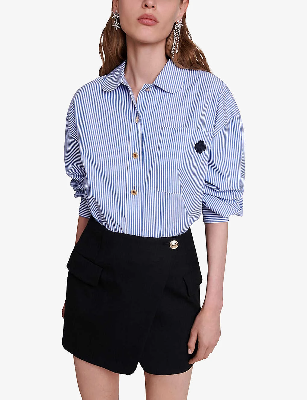 Maje Jakino High-waisted Cargo-pocket Stretch-woven Wrap Mini Skirt 7 Maje Jakino High-waisted Cargo-pocket Stretch-woven Wrap Mini Skirt - Image 5