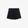 Maje Lupli Straight-fit Pleated Stretch-woven Shorts -Whistles Store R04190255 NOIRGRIS M