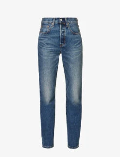 Levis 501 Cropped Straight-leg High-rise Jeans