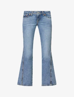 Levis Noughties Bootcut Flared Low-rise Stretch-cotton Blend Denim Jeans