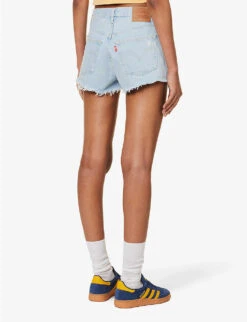 Levis 501 Original High-rise Stretch-denim Shorts -Whistles Store R04191368 PROMISEME ALT03