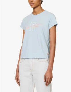 Levis Graphic Authentic Logo-print Cotton-jersey T-shirt -Whistles Store R04191380 BLUES ALT02