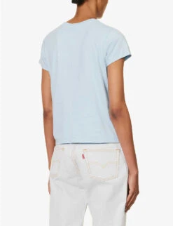 Levis Graphic Authentic Logo-print Cotton-jersey T-shirt -Whistles Store R04191380 BLUES ALT03