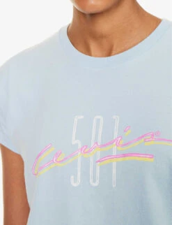 Levis Graphic Authentic Logo-print Cotton-jersey T-shirt -Whistles Store R04191380 BLUES ALT04