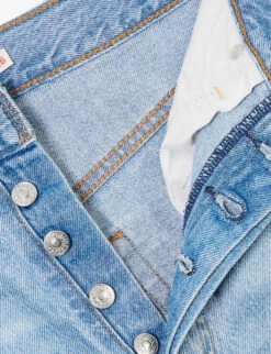 Levis Ribcage Distressed Straight-leg High-rise Jeans -Whistles Store R04191397 Z5993MEDIUMINDIGO ALT06