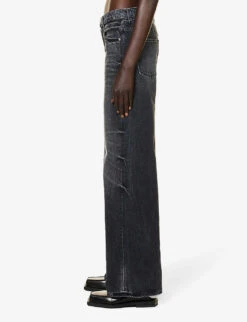 Amiri Double-waistband Wide-leg Mid-rise Jeans 11 Amiri Double-waistband Wide-leg Mid-rise Jeans -Whistles Store R04191417 AGEDBLACK ALT02