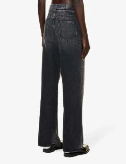 Amiri Double-waistband Wide-leg Mid-rise Jeans 12 Amiri Double-waistband Wide-leg Mid-rise Jeans -Whistles Store R04191417 AGEDBLACK ALT03