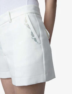 Zadig & Voltaire Please Crystal-embellished Stretch-woven Shorts 11 Zadig & Voltaire Please Crystal-embellished Stretch-woven Shorts -Whistles Store R04191940 JUDO ALT04