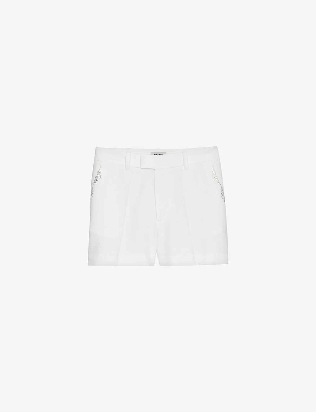 Zadig & Voltaire Please Crystal-embellished Stretch-woven Shorts 3 Zadig & Voltaire Please Crystal-embellished Stretch-woven Shorts