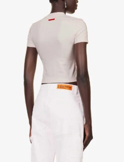 Baby Slim-fit Logo-print Cotton-blend Top -Whistles Store R04192039 PINKBLACK ALT03