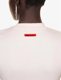 Baby Slim-fit Logo-print Cotton-blend Top -Whistles Store R04192039 PINKBLACK ALT04