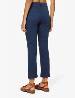 Paige Mayslie Straight-leg Mid-rise Stretch-denim Jeans -Whistles Store R04192061 VINTAGENAVYHAZE ALT03