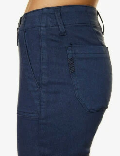 Paige Mayslie Straight-leg Mid-rise Stretch-denim Jeans -Whistles Store R04192061 VINTAGENAVYHAZE ALT04