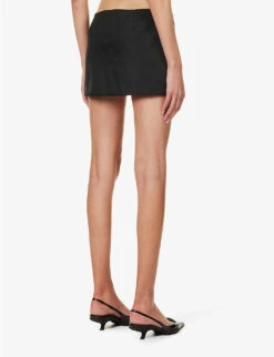 Prada Zipped-pouch Re-Nylon Mini Skirt 10 Prada Zipped-pouch Re-Nylon Mini Skirt -Whistles Store R04192398 NERO ALT03