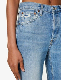 RE/DONE 90s Straight-leg High-rise Jeans 13 RE/DONE 90s Straight-leg High-rise Jeans -Whistles Store R04192451 WORNBLUE ALT04