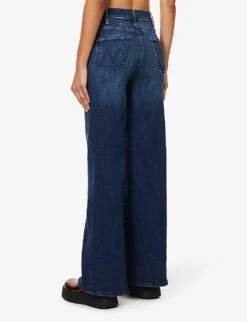 MOTHER The Hustler Wide-leg High-rise Cotton-blend Jeans -Whistles Store R04193824 HEIRLOOM ALT03