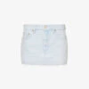 MOTHER SNACKS! Frayed Hem Denim Mini Skirt -Whistles Store R04193827 BLUESLUSHIE M