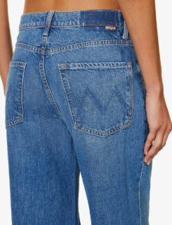 MOTHER Ditcher Roller Sneak Wide-leg High-rise Stretch-denim Jeans -Whistles Store R04193832 HITTHEGROUNDRUNNING ALT05