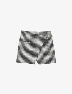 Sandro Lounie Houndstooth Stretch-woven Shorts