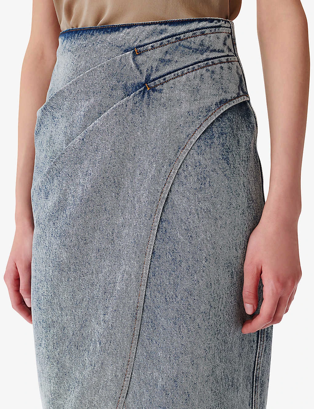 IRO Etana Wrap-front Denim Midi Skirt 5 IRO Etana Wrap-front Denim Midi Skirt - Image 3